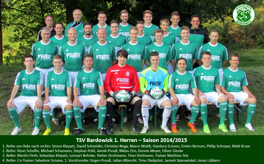 Mannschaftsfoto TSV Bardowick 2014-2015